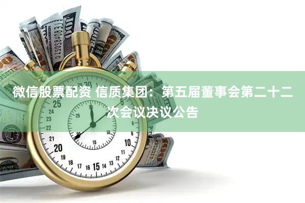 微信股票配资 信质集团：第五届董事会第二十二次会议决议公告